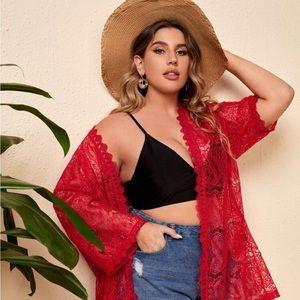 Shein Curve lace kimono. Size 4XL